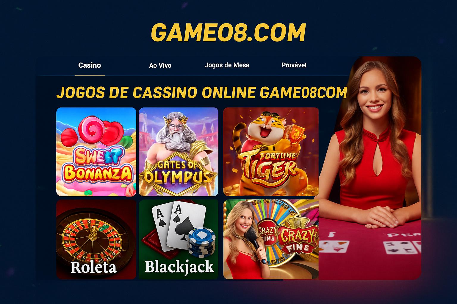 Jogos de cassino online inovadores e emocionantes na GAME08.COM